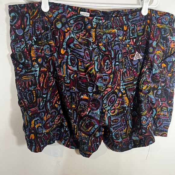 Vintage Nike acg abstract all over print athletic shorts size XL - Picture 1 of 4